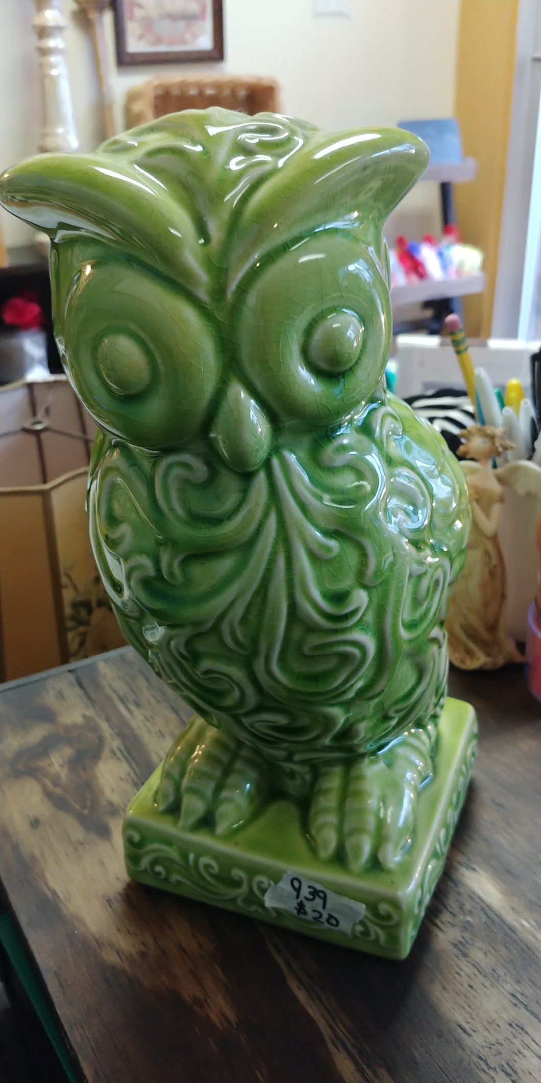 Lime green owl