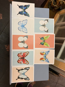 Set of 9 Butterfly Postcards