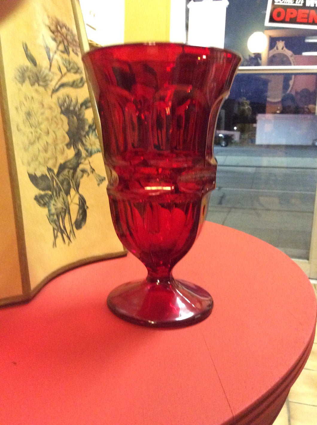 Tall red glass