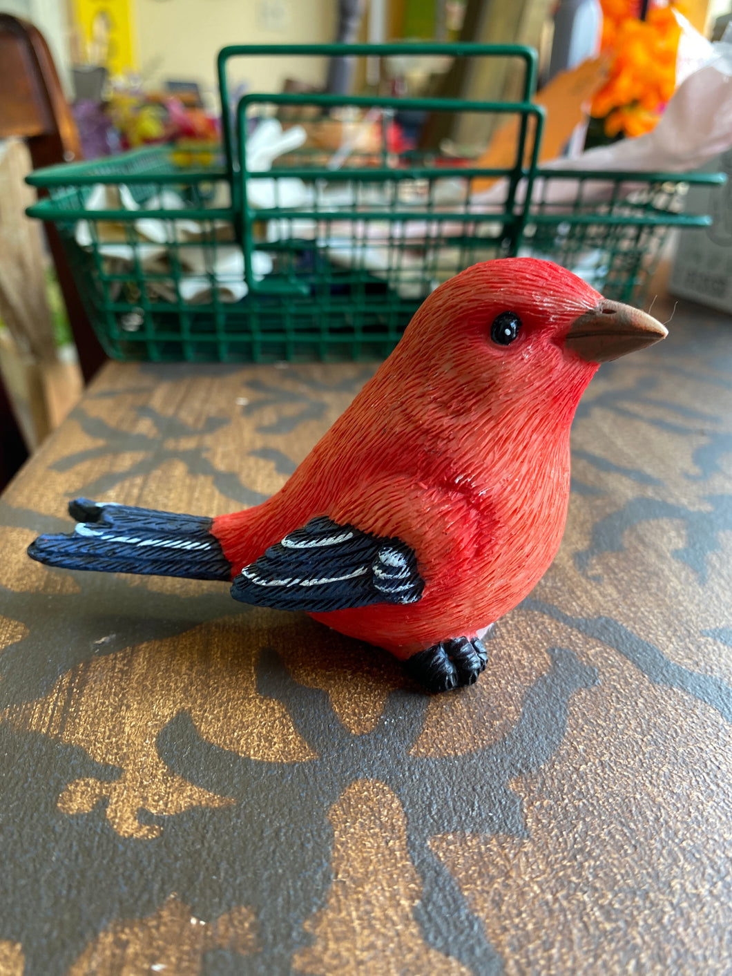 Red Ceramic Birds