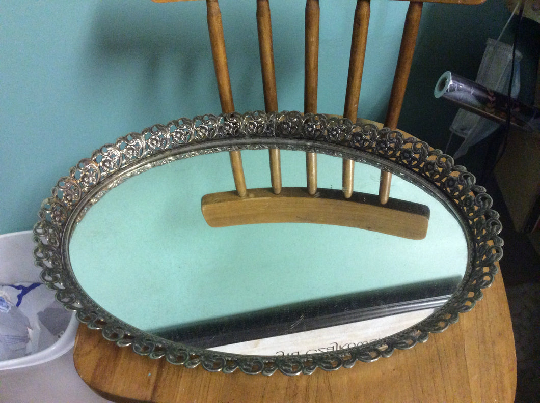 Oval vintage mirror