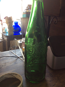Green cat bottle